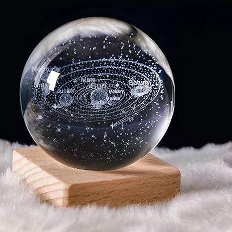 “Surprise with Sparkle ✨ – 3D Crystal Lamp Ball Gift”