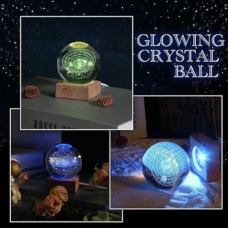 “Surprise with Sparkle ✨ – 3D Crystal Lamp Ball Gift”